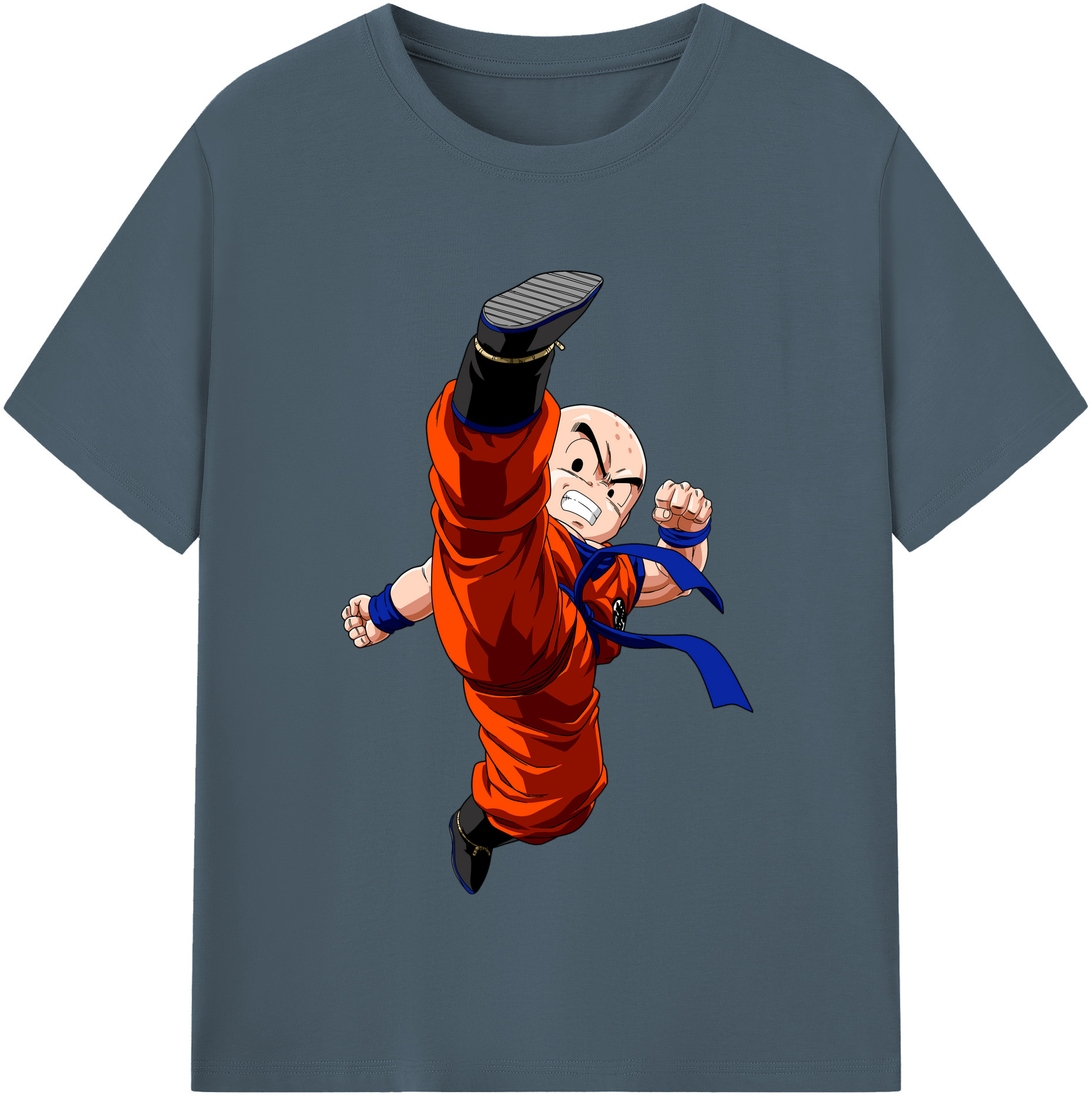 （画像用） ドラゴンボール クリリン DRAGON BALL krillin 綿100％半袖Tシャツ（フロントプリント）